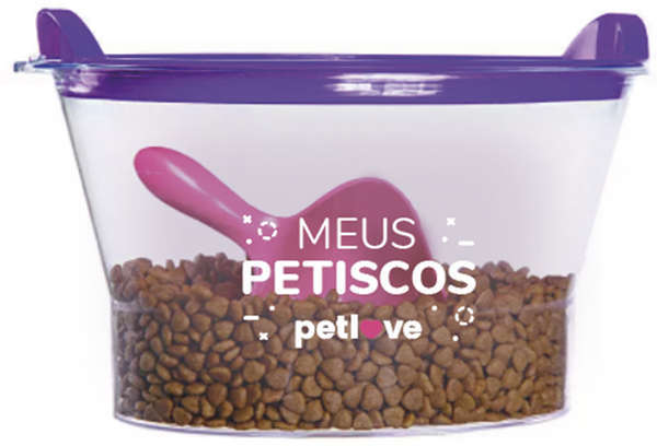 Pote para Ração Petlove Meus Petiscos - Tam. Único