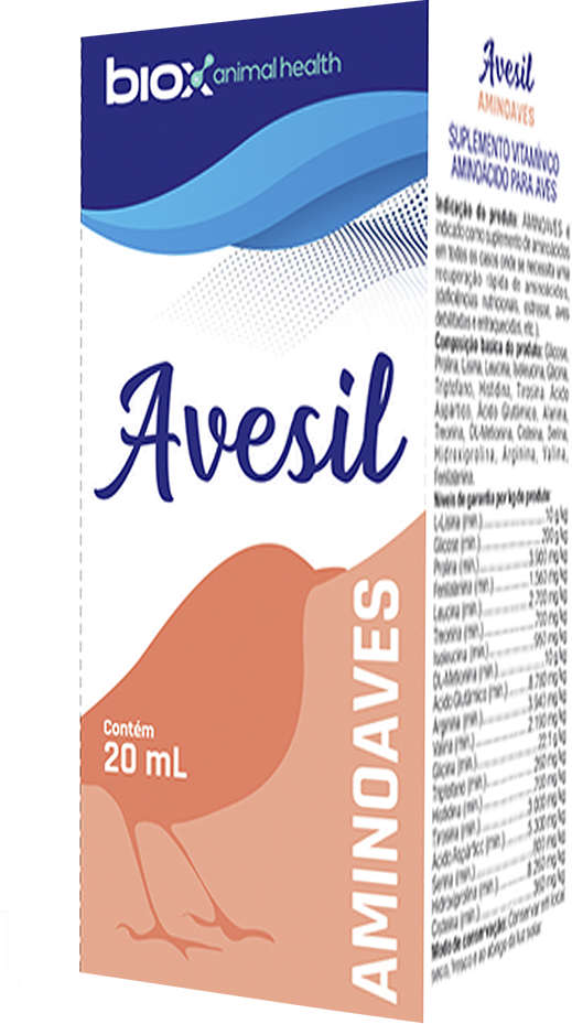Suplemento Vitamínico Aminoácidos Biox Aminoaves para Aves - 20 mL