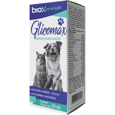 Suplemento Vitamínico Aminoácido Biox Glicomax para Cães e Gatos