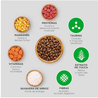 Ração Seca Balance Carne e Vegetais para Cães Adultos de Raças Médias e Grandes