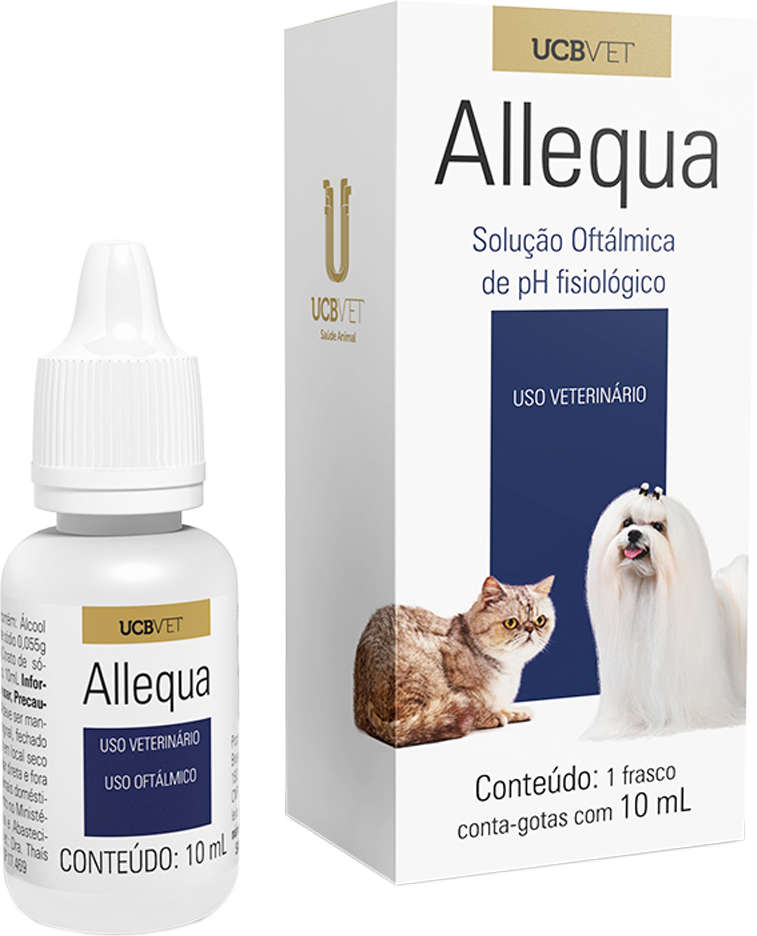 Solução Oftálmica UCBVET Allequa para Cães e Gatos - 10 mL
