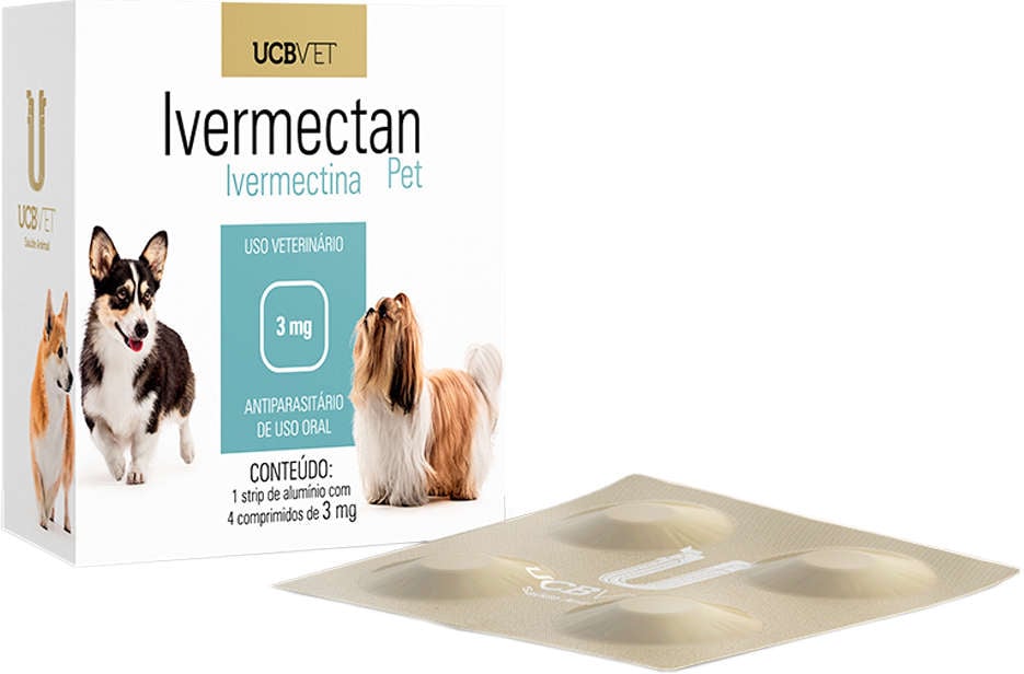 Antiparasitário UCBVET Ivermectan Pet para Cães - 3 mg