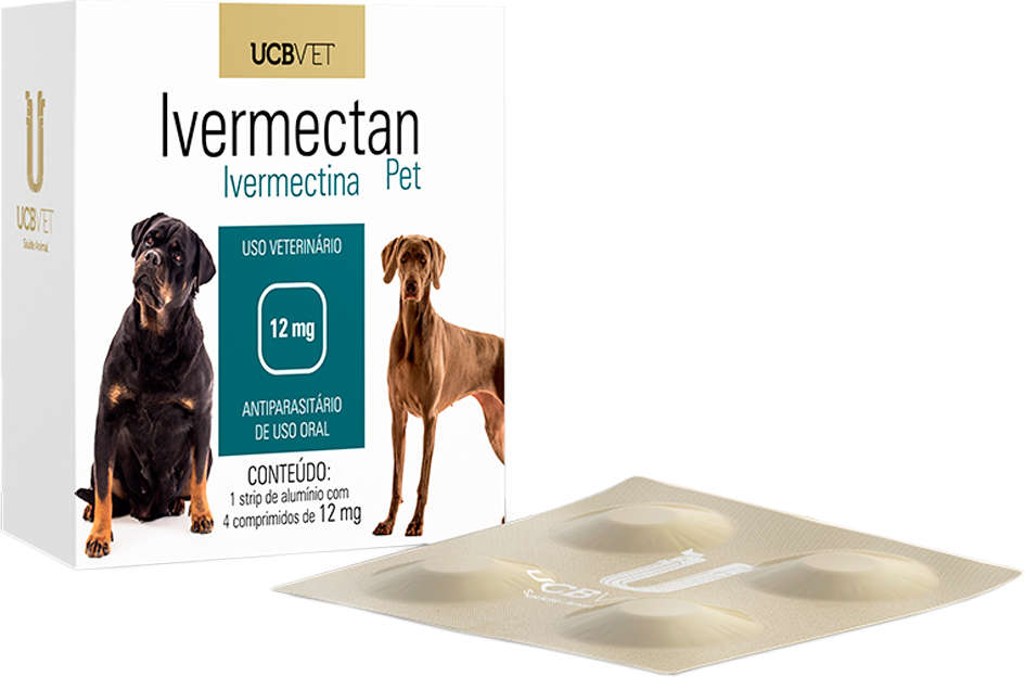 Antiparasitário UCBVET Ivermectan Pet para Cães - 12 mg