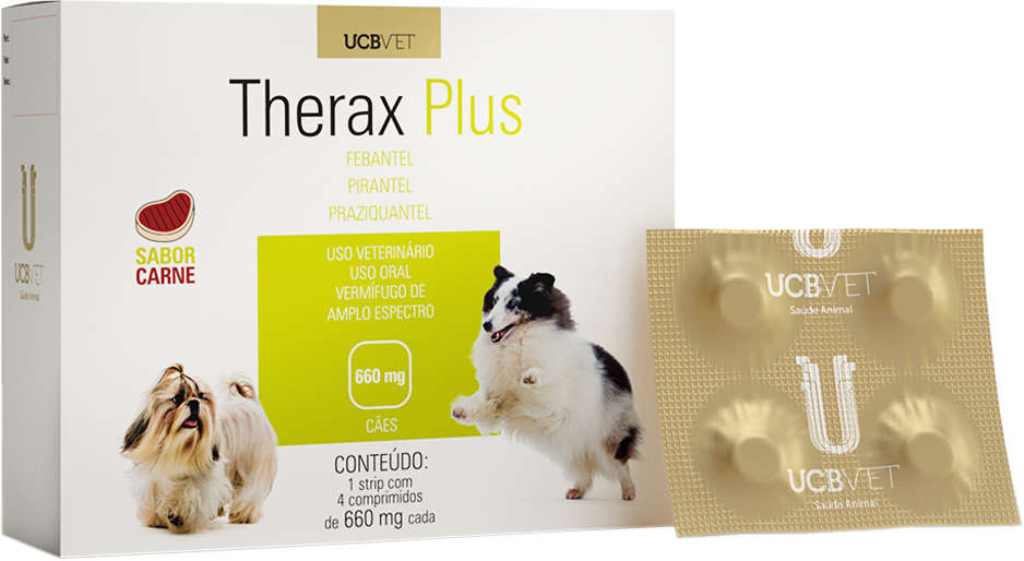 Vermifugo UCBVET Therax Plus para Cães - 660 mg