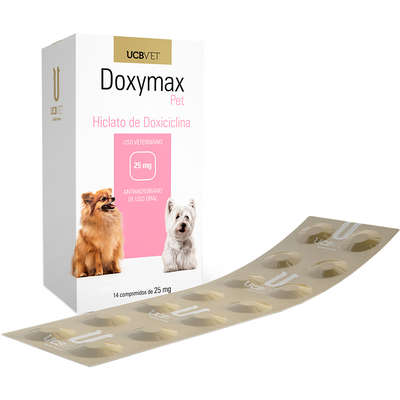 Antibiótico UCBVET Doxiciclina Doxymax Pet para Cães
