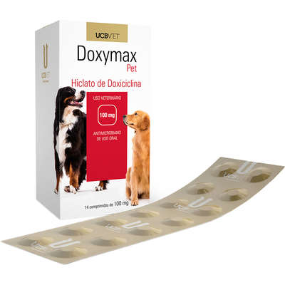 Antibiótico UCBVET Doxiciclina Doxymax Pet para Cães