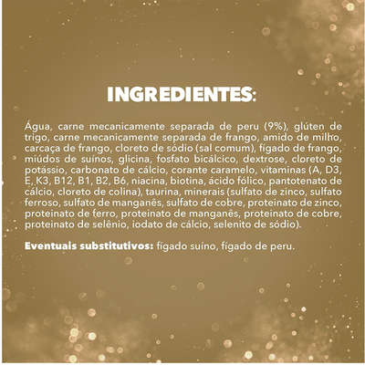 Racão Úmida Nestlé Purina Fancy Feast Sachê Goulash com Peru para Gatos Adultos