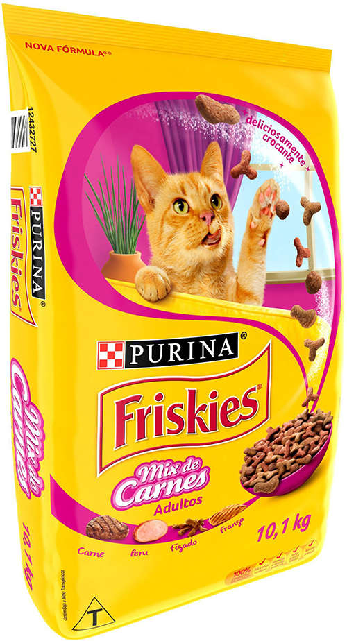 Ração Seca Nestlé Purina Friskies Mix de Carnes para Gatos Adultos - 10,1Kg