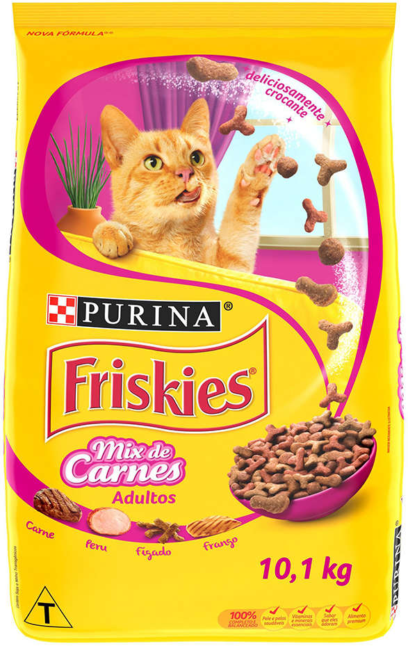 Ração Seca Nestlé Purina Friskies Mix de Carnes para Gatos Adultos - 10,1Kg