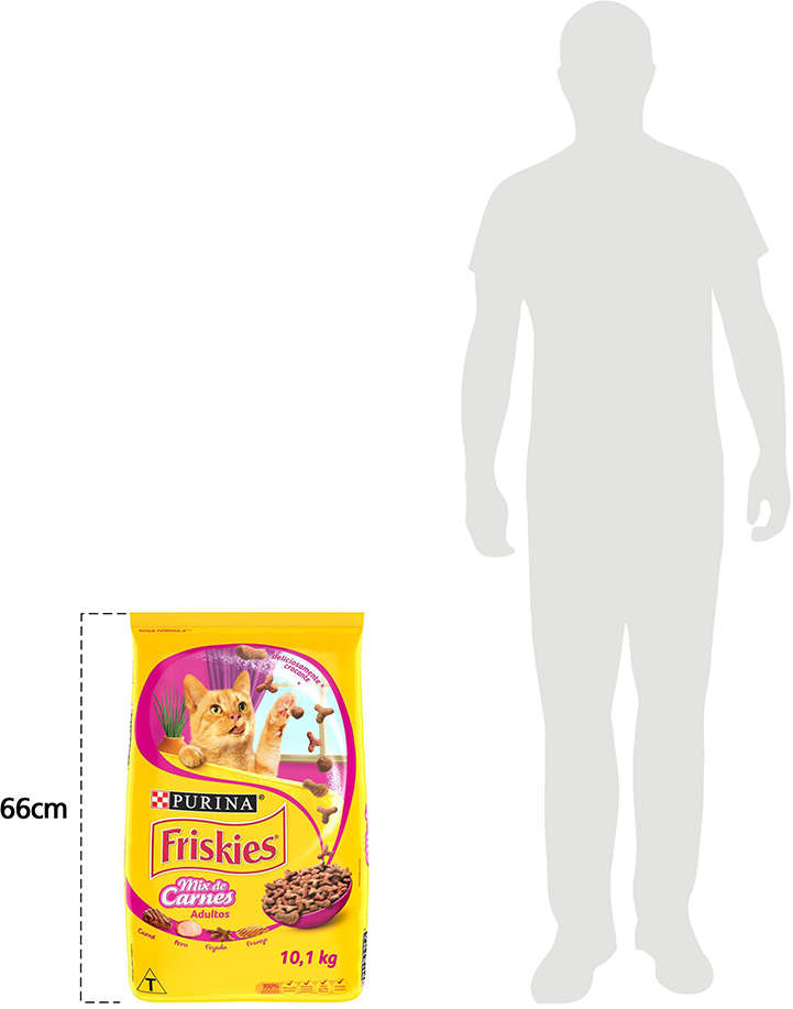 Ração Seca Nestlé Purina Friskies Mix de Carnes para Gatos Adultos - 10,1Kg