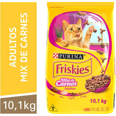 Ração Seca Nestlé Purina Friskies Mix de Carnes para Gatos Adultos