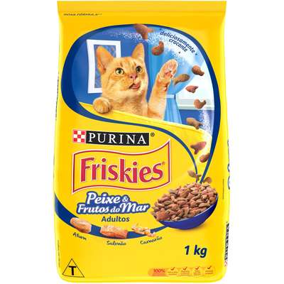 Ração Seca Nestlé Purina Friskies Peixes & Frutos do Mar para Gatos Adultos