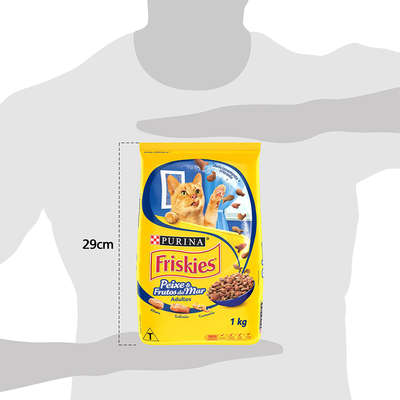 Ração Seca Nestlé Purina Friskies Peixes & Frutos do Mar para Gatos Adultos