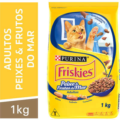 Ração Seca Nestlé Purina Friskies Peixes & Frutos do Mar para Gatos Adultos