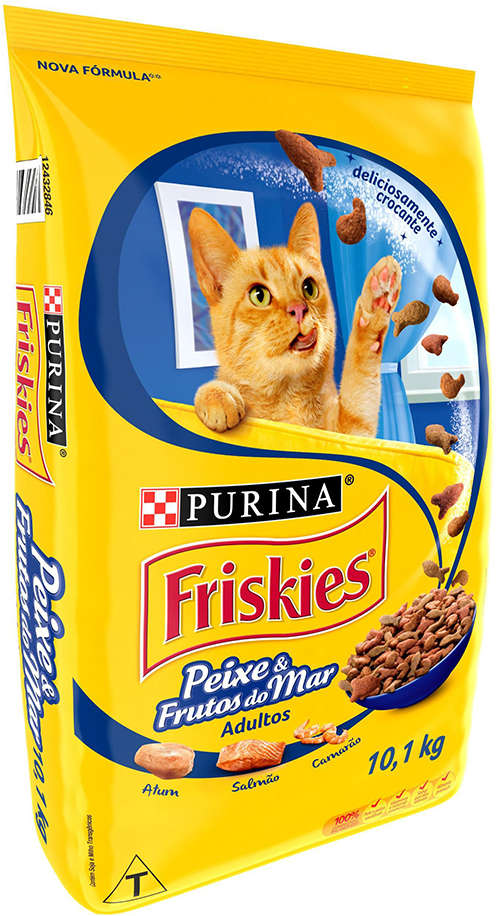 Ração Seca Nestlé Purina Friskies Peixe & Frutos do Mar para Gatos Adultos - 10,1Kg