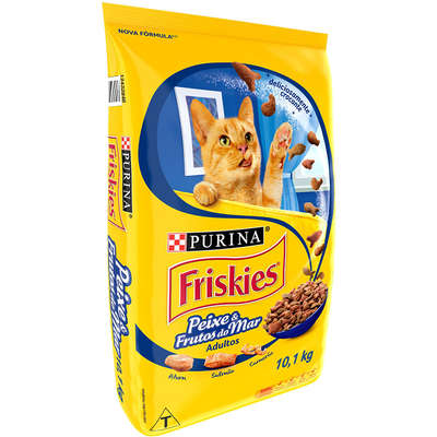 Ração Seca Nestlé Purina Friskies Peixes & Frutos do Mar para Gatos Adultos