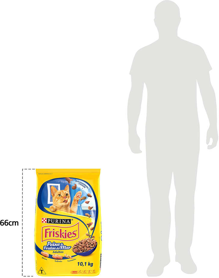 Ração Seca Nestlé Purina Friskies Peixe & Frutos do Mar para Gatos Adultos - 10,1Kg