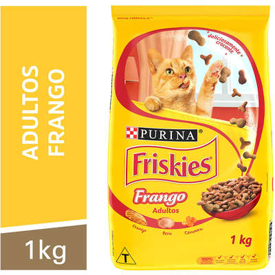 Ração Seca Nestlé Purina Friskies Frango para Gatos Adultos