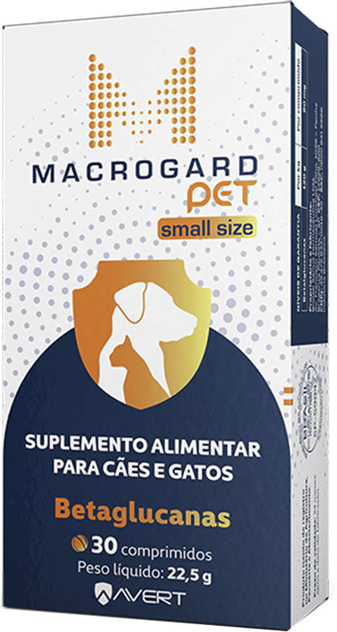 Suplemento Alimentar Avert Macrogard Pet Small Size para Cães e Gatos - 30 Comprimidos