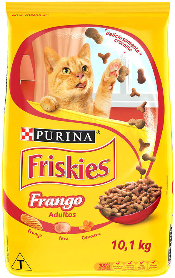 Ração Seca Nestlé Purina Friskies Frango para Gatos Adultos - 10,1Kg