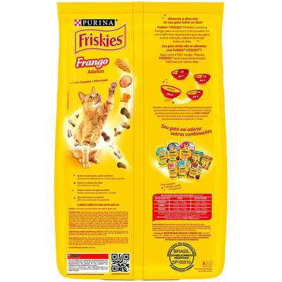Ração Seca Nestlé Purina Friskies Frango para Gatos Adultos