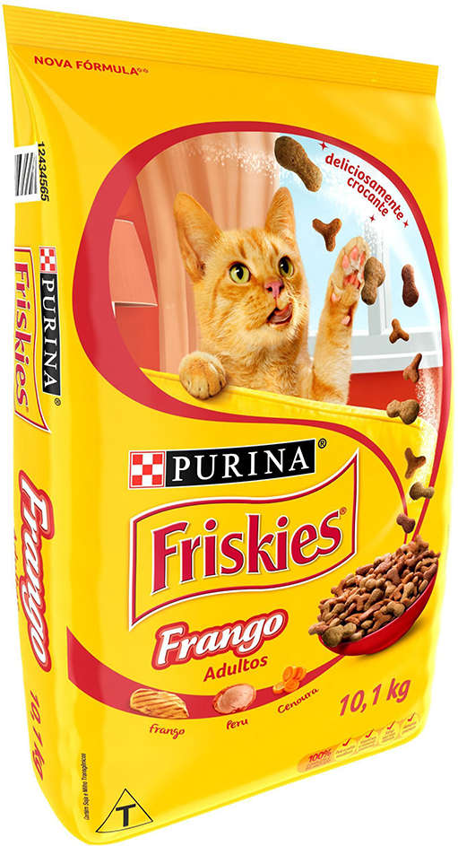 Ração Seca Nestlé Purina Friskies Frango para Gatos Adultos - 10,1Kg