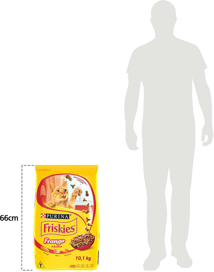 Ração Seca Nestlé Purina Friskies Frango para Gatos Adultos - 10,1Kg