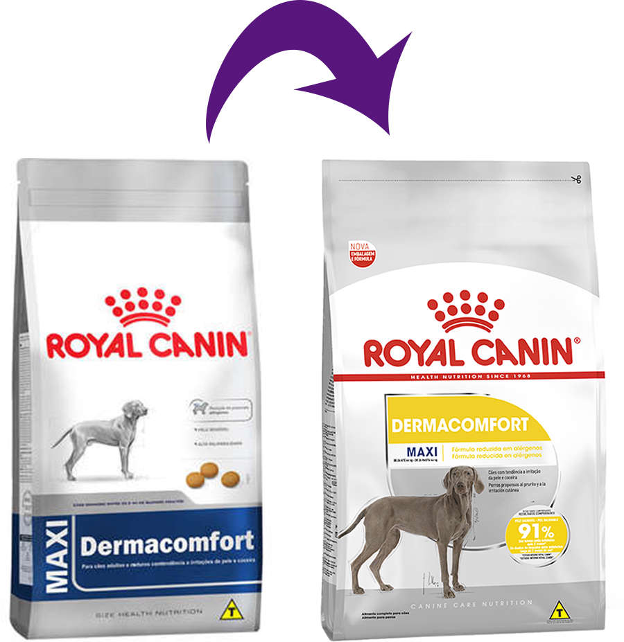 Ração Royal Canin Maxi Dermacomfort para Cães Adultos e Idosos de Raças Grandes - 10,1Kg