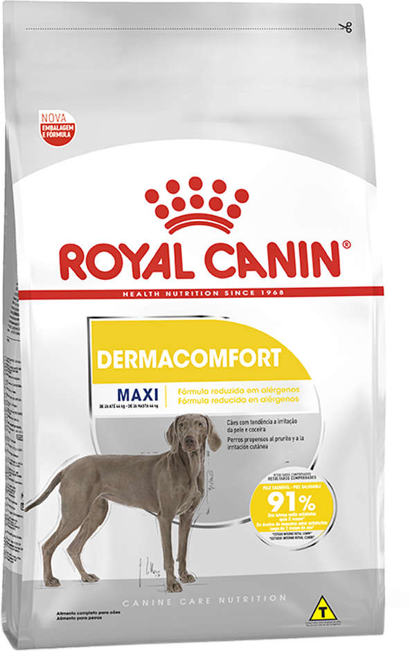 Ração Royal Canin Maxi Dermacomfort para Cães Adultos e Idosos de Raças Grandes - 10,1Kg