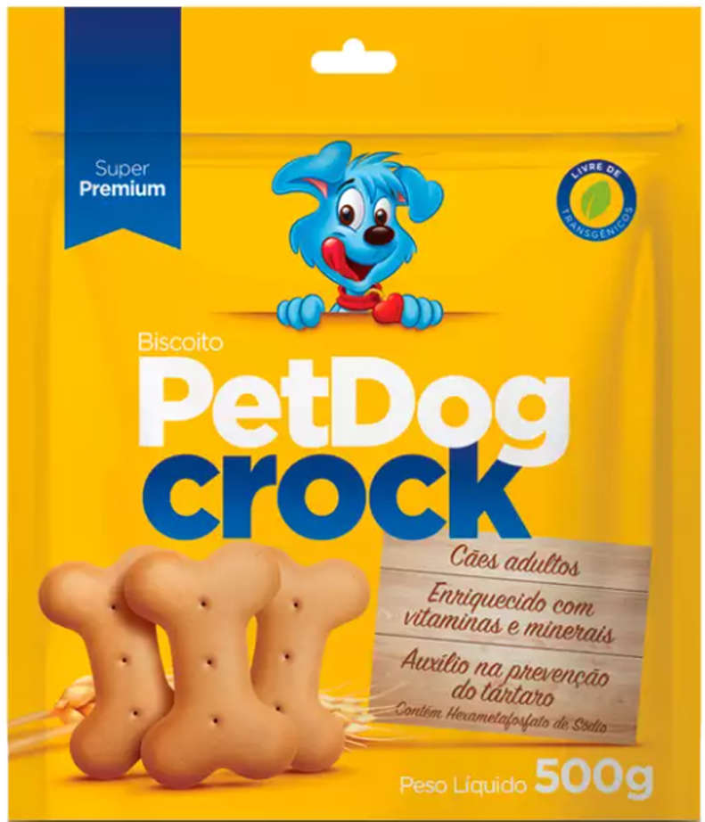 Biscoito Pet Dog Crock - 500 g