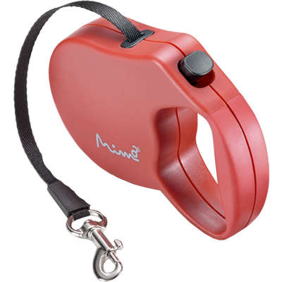 Guia Retrátil Safe Walk Emborrachada Vermelha para Cães