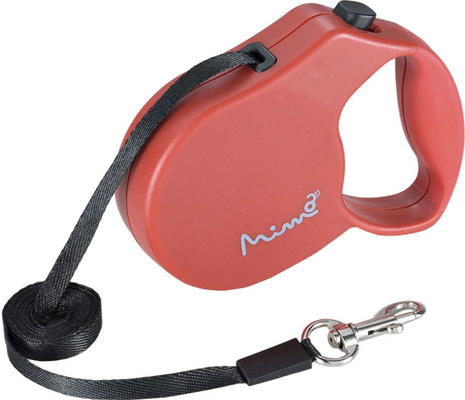 Guia Retrátil Safe Walk Emborrachada Vermelha para Cães - Tam. M
