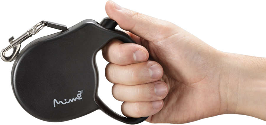Guia Retrátil Safe Walk Emborrachada Preta para Cães - Tam. P