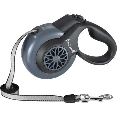Guia Retrátil Smart Walk Sistema ABS Emborrachada Preta/Cinza para Cães