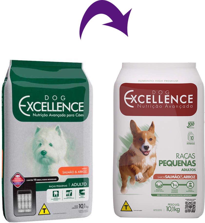 Ração Seca Dog Excellence Salmão e Arroz para Cães Adultos Raças Pequenas - 10Kg