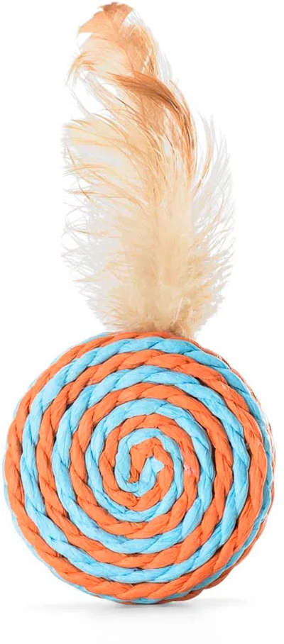Brinquedo Mini Tamborim com Peninhas Fibra Natural para Gatos - Tam. Único