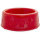 Comedouro Plástico Patinhas Vermelho