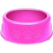 Comedouro Perolizado Luxo Rosa - Tam. M