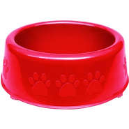 Comedouro Perolizado Luxo Vermelho - Tam. G