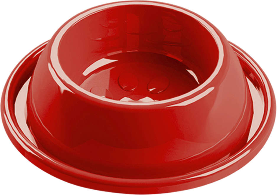 Comedouro Plástico Antiformiga Vermelho - Tam. M