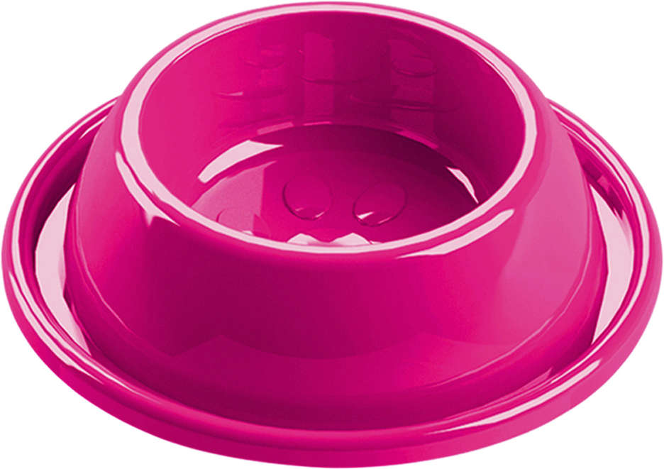 Comedouro Plástico Antiformiga Filhotes Rosa - Tam. P