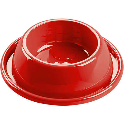 Comedouro Plástico Antiformiga Filhotes Vermelho