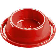 Comedouro Plástico Antiformiga Filhotes Vermelho - Tam. P