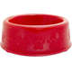 Comedouro Plástico Patinhas Filhotes Vermelho