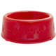 Comedouro Plástico Patinhas Vermelho Raças Pequenas