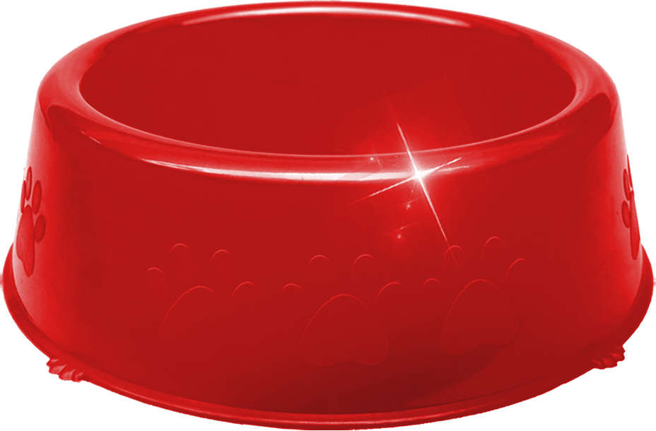 Comedouro Perolizado Luxo Filhotes Vermelho - 300 mL