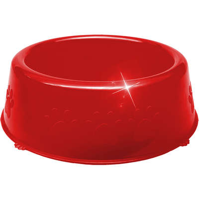 Comedouro Perolizado Luxo Filhotes Vermelho