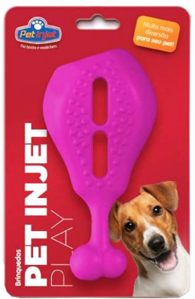 Brinquedo Pet Play Coxa de Frango Rosa - Tam. Único