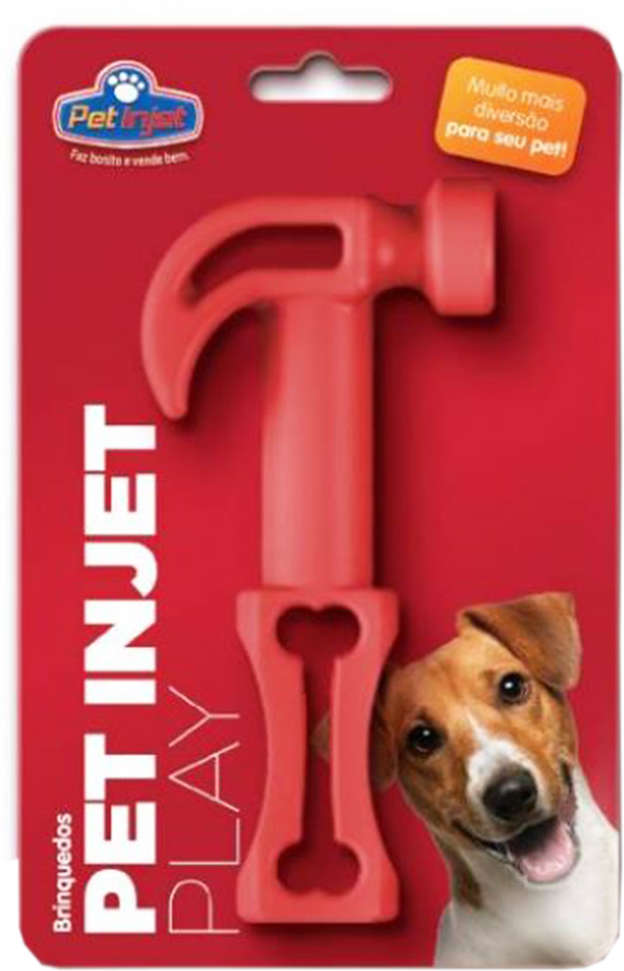 Brinquedo Pet Play Martelo Vermelho - Tam. Único