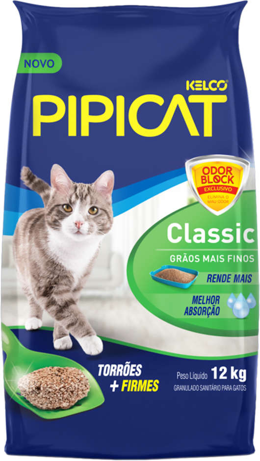 Areia Sanitária Classic Pipicat - 12Kg